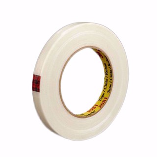 3M 8919 เทปใยสับปะรด เทปใยแก้ว ขนาด 0.5นิ้ว Filament Tape แข็งแรงยืดหยุ่นสูง เหมาะสำหรับงานที่มีน้ำหนักมาก ทนต่อแรงดึง