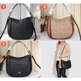 Coach 38580 35593 Sutton Hobo กระเป๋าถือสตรี Crossbody Sling Shoulder Top Handle Half Moon Bag