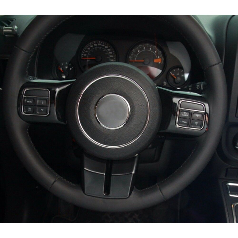 Jeep Compass Leather Steering Wheel Cover by Wheelskins