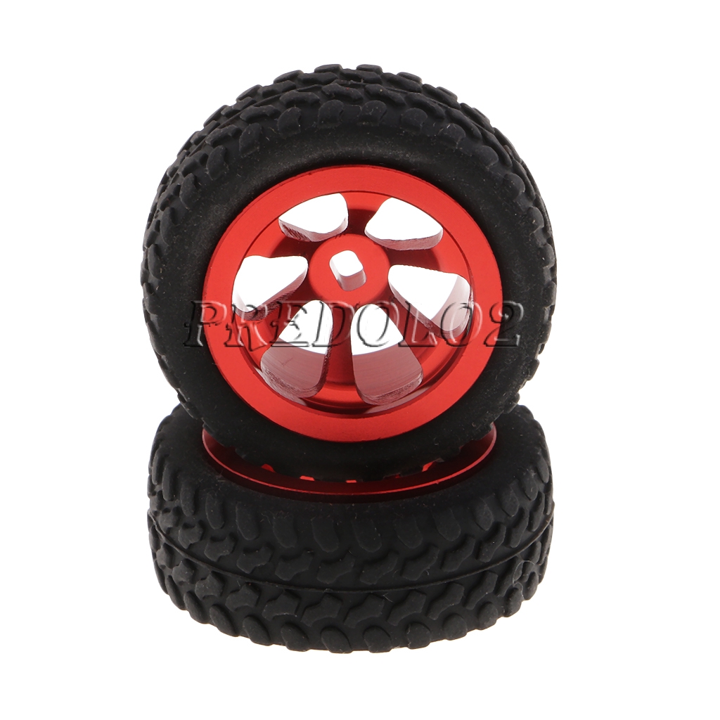4pcs Wheels Rim Tires K989-53-1 Red For RC Hobby Car 1//28 Wltoys K969 K989 P929