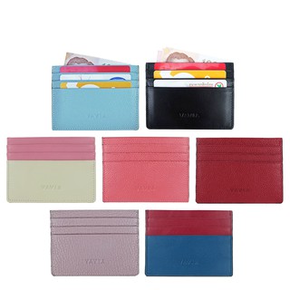 (มีโค้ดส่วนลด)พร้อมส่ง Vavia Card Holder ซองใส่บัตรหนังวัวแท้ มี 7 ช่อง ใส่ธนบัตร บัตรเครดิตได้