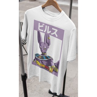 คอตต้อนคอกลมเสื้อยืด Unisex รุ่น บีรุส  Beerus T-Shirt ดราก้อนบอลซุปเปอร์ Dragon Ball Super สวยใส่สบายแบรนด์ Khepri 100%