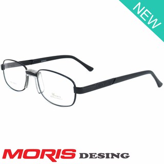 Moris แว่นตา รุ่น 17461 สีดำ กรอบเต็ม ขาสปริง วัสดุ สแตนเลส สตีล (สำหรับตัดเลนส์) กรอบแว่นตา Eyeglasses