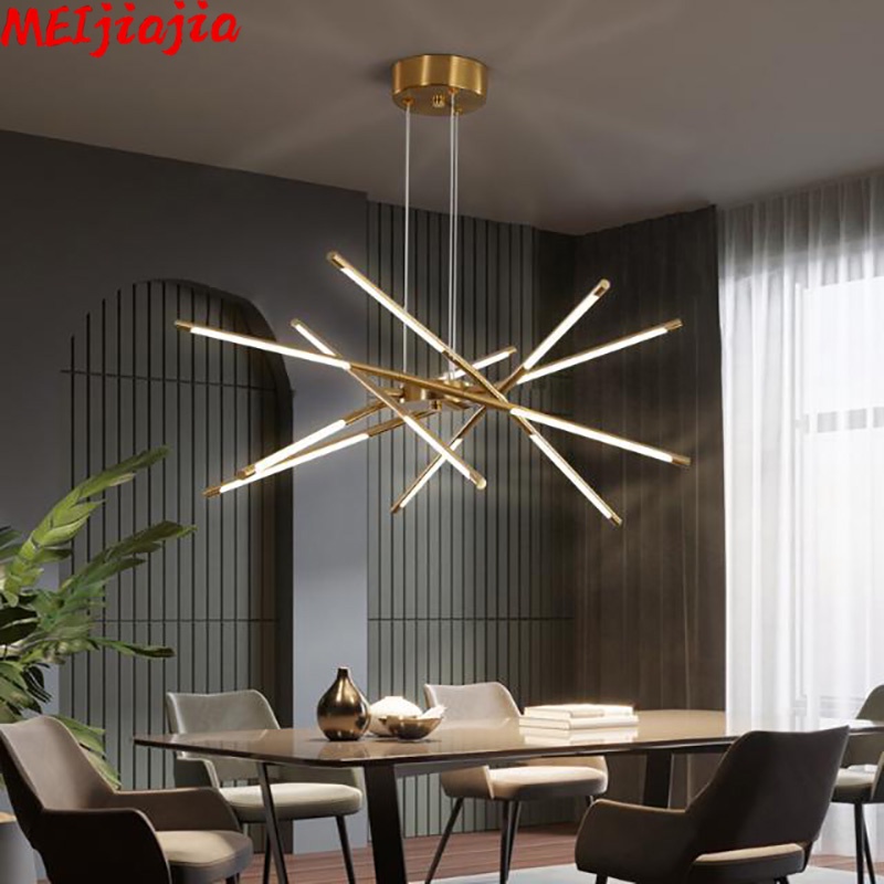 Meijiajia โคมไฟระย้า LED สไตล์โมเดิร์นมินิมอล สําหรับห้องนั่งเล่น โคมไฟเพดาน ห้องรับประทานอาหาร นอร์ดิก