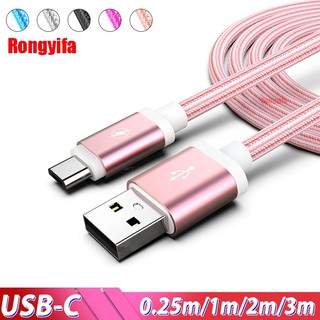 USB Type C Fast Charge Cable Samsung Galaxy S8 S9 S10 S10e 3m 2m 25cm Usb Cable Typec Type-c For Macbook Xiaomi Mi 8 A1