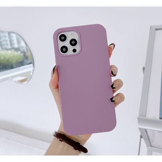 Supercase🧸i6-i13promax Silicone Case เคสสีม่วง เคสซิลิโคน เคสมือถือ เคสสีพื้น