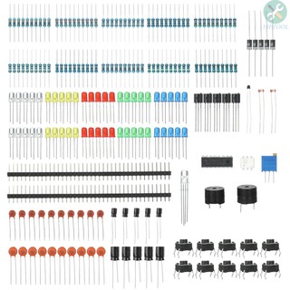 ชุดสตาร์ทพื้นฐาน Starter สําหรับ Arduino Uno Mega2560 Raspberry Pi With Led ตัวเก็บประจุมิเตอร์