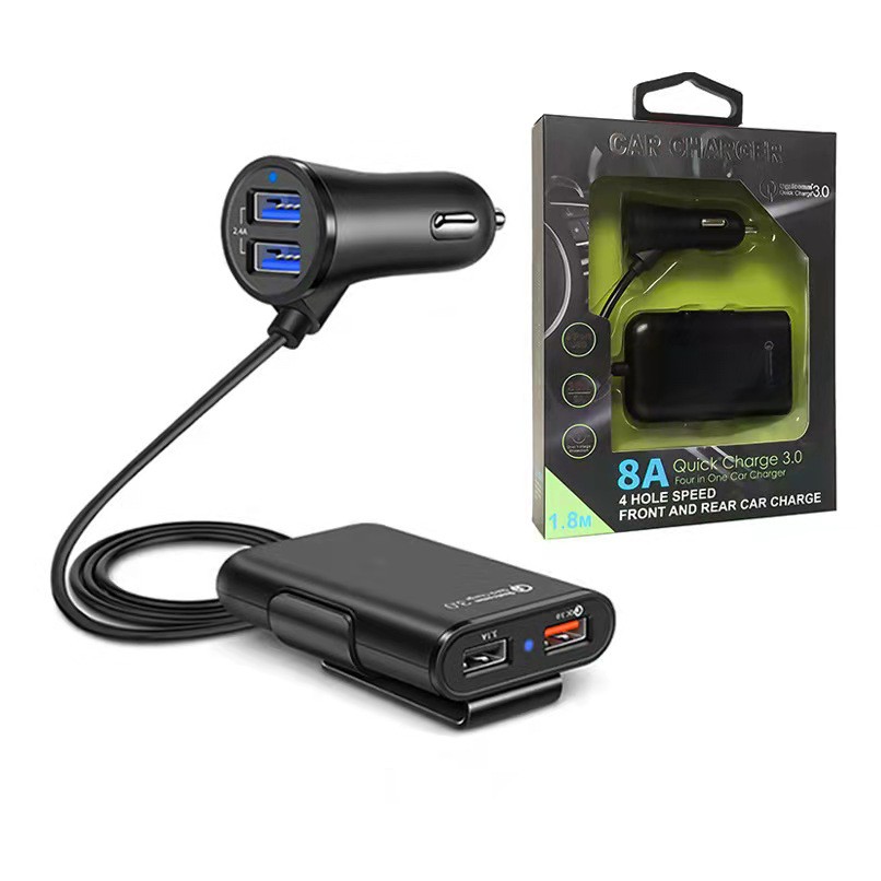 4usb  car charger ที่จุดบุหรี่ ที่ชาตแบตในรถ - รูปที่ 5