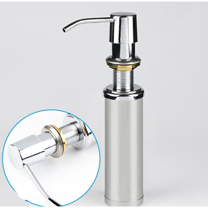 Silver Stainless Steel Liquid Soap Dispenser Sink Soap Box Bottle   9a190ca3e7c4a6caad3ae52866abf86e