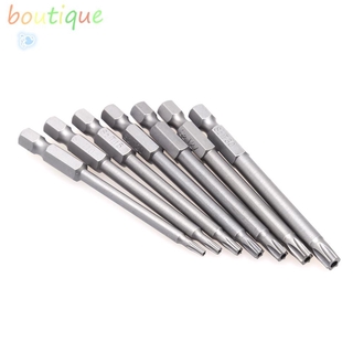 BITS ไขควงแม่เหล็ก 75 มม . T8 - T30 1 / 4 นิ้ว Hex Shank Scre 7 ชิ้น / ชุด