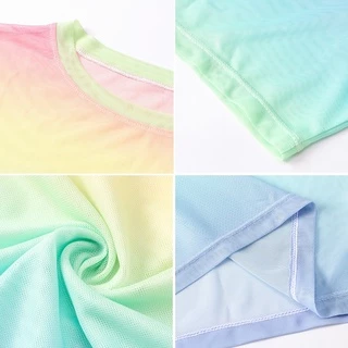 ฟิตเนสตาข่ายโยคะ ลูกชิ้น ชุดผู้หญิงหลวมระบายอากาศเสื้อกีฬาเสื้อยืดวิ่งการฝึกอบรมเสื้อแขนสั้น