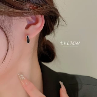 DREJEW ต่างหูแฟชั่น จี้ตัวอักษร เข้ากับทุกการแต่งกาย สไตล์เกาหลี
