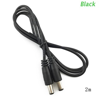 BLACK DC Power Plug 5.5 x 2.1mm Male To 5.5 x 2.1mm Male CCTV Adapter Connector Cable