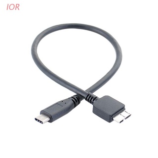 Ior สายเคเบิลเชื่อมต่อข้อมูล Usb 3.1 Type-C เป็น Usb 3.0 Micro B สําหรับฮาร์ดไดรฟ์ สมาร์ทโฟน โทรศัพท์มือถือ พีซี คอมพิวเตอร์