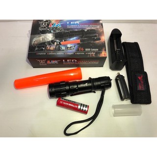 ไฟฉาย แรงสูง ซูมได้ พร้อมอุปกรณ์ครบชุด CREE XML T6 LED รุ่น JX-526 Zoomable Flashlight Torch 5 Modes