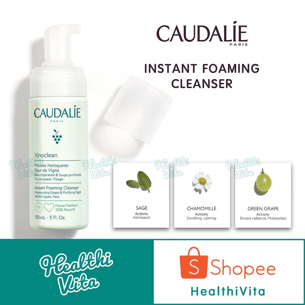 แพ็คเกจใหม่ CAUDALIE Instant Foaming Cleanser 150ml. ล็อตใหม่