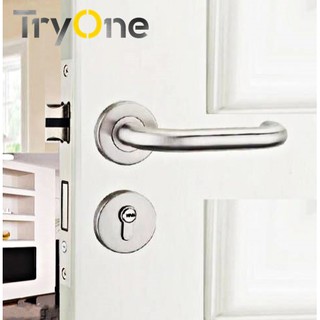 TryOne ชุดมือจับก้านโยก สแตนเลสส 304 lever handle set Stainless steel SH-0034