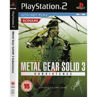 แผ่นเกมส์ METAL GEAR SOLID 3  SUBSISTENCE PS2 Playstation 2 คุณภาพสูง ราคาถูก