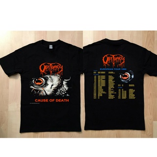 เสื้อผ้าผชเสื้อยืด พิมพ์ลาย Obituarys Death Reason European Tour 1990 สไตล์ยุโรปS-5XL