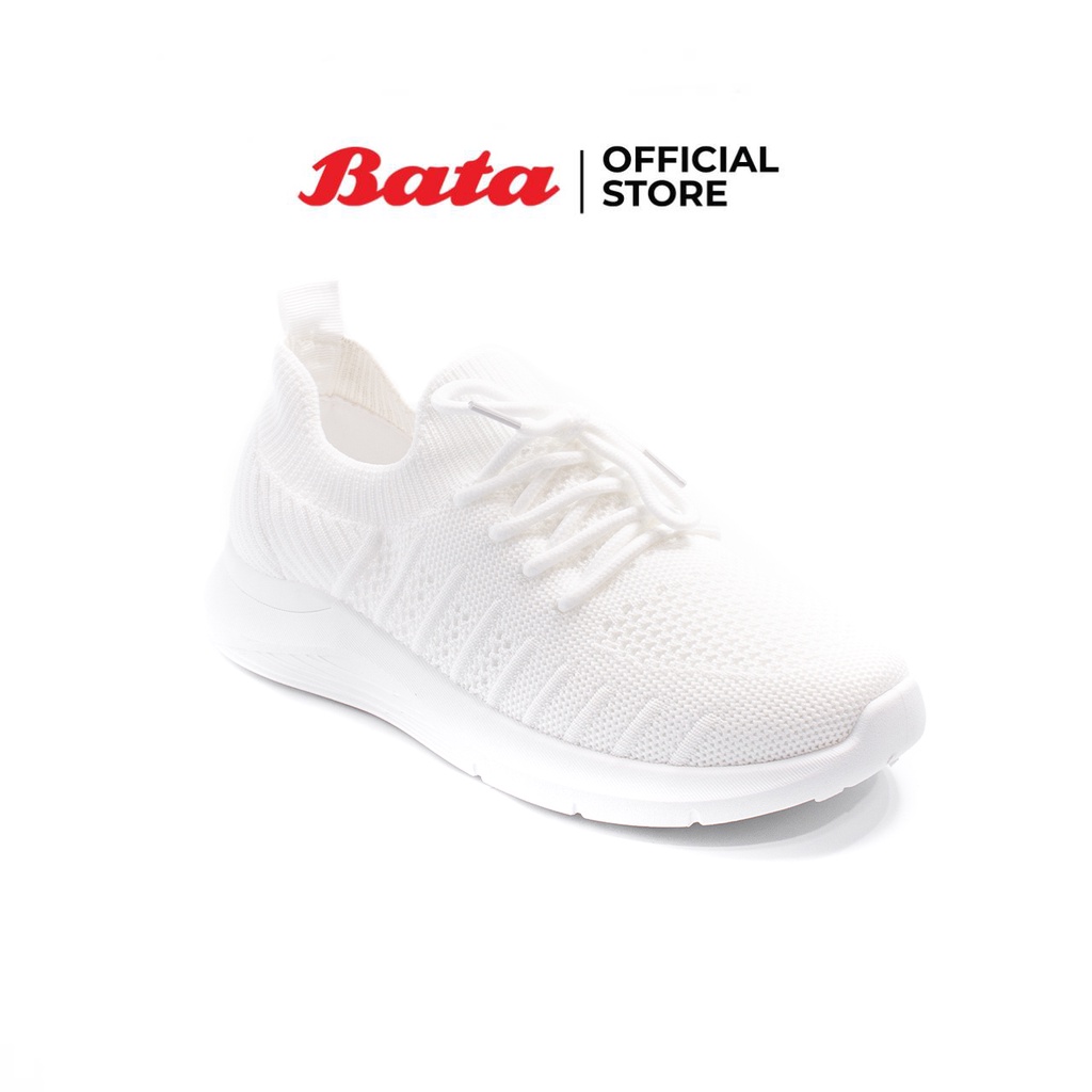 Bata บาจา รองเท้าผ้าใบแบบผูกเชือก สวมใส่ง่าย รองรับน้ำหนักเท้า ระบายอากาศได้ดี สำหรับผู้หญิง รุ่น Benne สีขาว 5591013