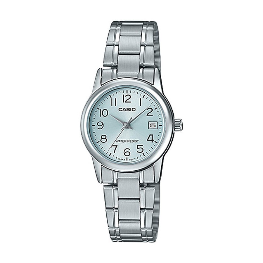 Casio Standard นาฬิกาข้อมือผู้หญิง สายสแตนเลส รุ่น LTP-V002,LTP-V002D,LTP-V002D-2B  - สีเงิน