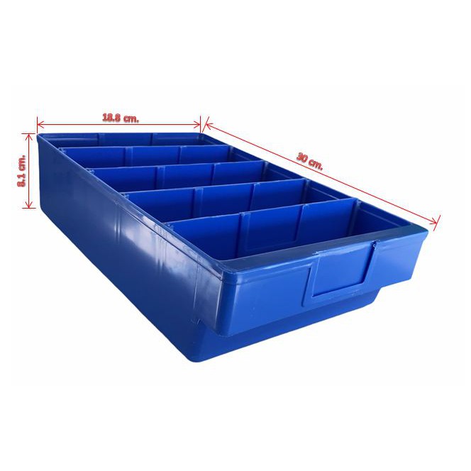 กล่องอะไหล่ ขนาดกลาง มีฉากกั้นถอดออกได้ 18.8x30x8.1cm. No.8035/5