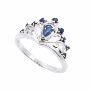 แหวนพลอย Blue Sapphire R-BS0013-RH