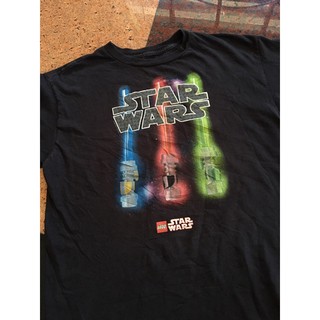 เสื้อยืดผ้าฝ้าย เสื้อยืดมือสอง LEGO X STAR WARS (2015) Size S มือ2