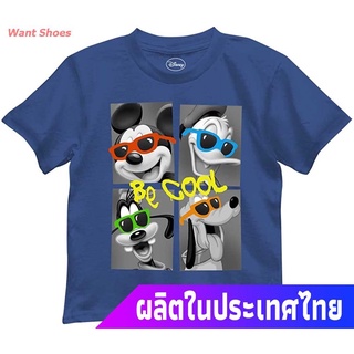 เสื้อยืดลำลอง  Little Boys Mickey Mouse, Donald Duck, Goofy And Pluto T-Shirt Mens Womens T-shirts