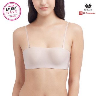 Wacoal บราเกาะอก Body Bra สีเบจ (BE) รุ่น WB3B53 มีโครง 1/2 Cup สลับสายได้ 10 แบบ ไร้ตะเข็บ เกาะแน่น เกาะอก วาโก้ บรา