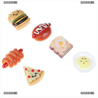 【GOGOHOME】ขนมปังแฮมเบอร์ก พิซซ่า เรซิ่น ขนาดเล็ก DIY 10 ชิ้น