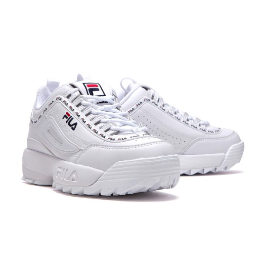 Fila DISRUPTOR 2 Tape DISRUPTOR 2 Tape รองเท้าผ้าใบ [FS1HTB1091X-WWT] จัดส่งจากเกาหลี