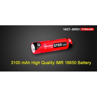 แบตเตอรี่ IMR Klarus 3100 mAh 12 A