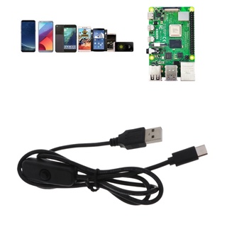 Capa สายชาร์จ USB A เป็น USB C Type C สําหรับพาวเวอร์ซัพพลาย RaspberryPi 4B พร้อมสวิตช์เปิดปิด