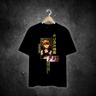 เสื้อยืดผ้าฝ้ายพิมพ์ลายขายดีMeliodas (คอลเลกชันอนิเมะ) เสื้อยืด ผ้าฝ้าย 100% พิมพ์ลาย สําหรับผู้ชาย และผู้หญิง