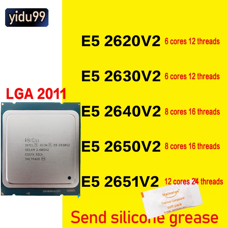 มีโปรเซสเซอร์ CPU Intel Xeon E5 2620V2 E5-2630V2 E5-2640V2 E5-2650V2 E5-2651V2 LGA 2011 #8