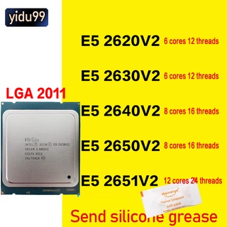 มีโปรเซสเซอร์ CPU Intel Xeon E5 2620V2 E5-2630V2 E5-2640V2 E5-2650V2 E5-2651V2 LGA 2011