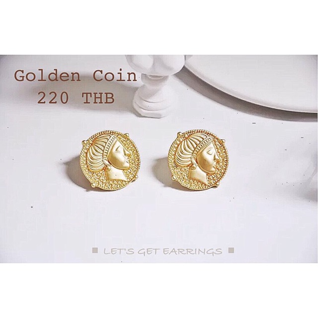 ต่างหูติดหูGolden Coin
