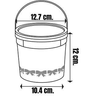(แพ็ค 20 ชิ้น)ถังโบว์กลาง(1,000 ml.) + ฝา + หู