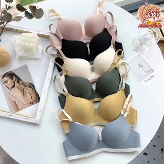 เสื้อชั้นใน Soft Bra เวอร์ชั่นเกาหลีใหม่ของชุดชั้นในไร้รอยต่อ สีสันเรียบหรู E27