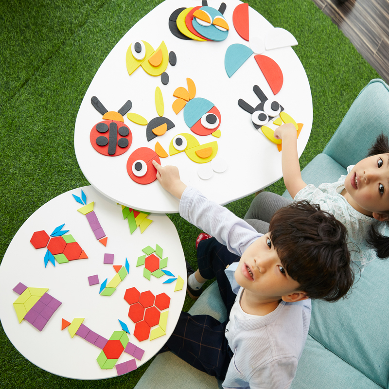 Kids educational toys Montessori jigsaw puzzle set early learning toy ...