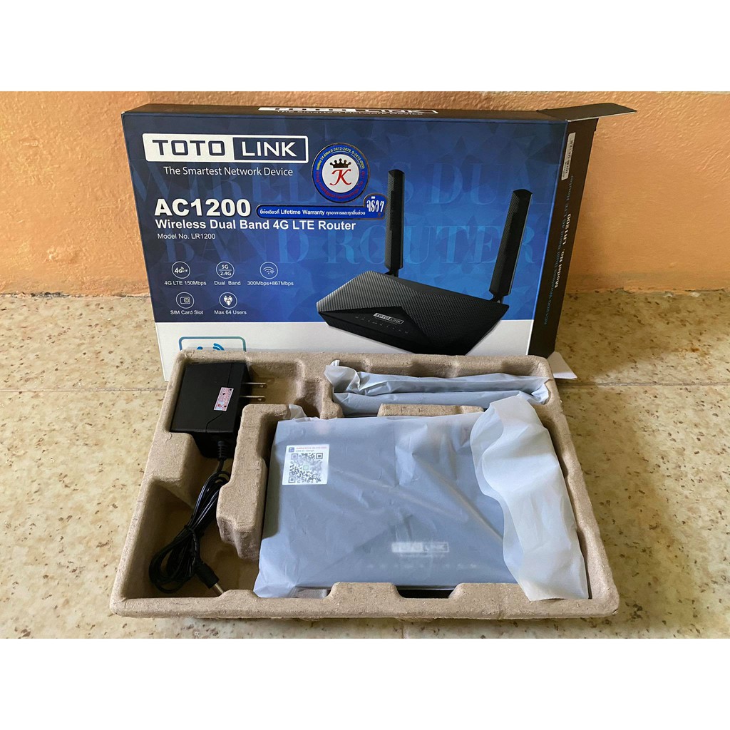 Totolink Network LR1200 AC1200 Wireless Dual Band 4G LTE Router รับประกันตลอดอายุใช้งานครับ ประกัน A