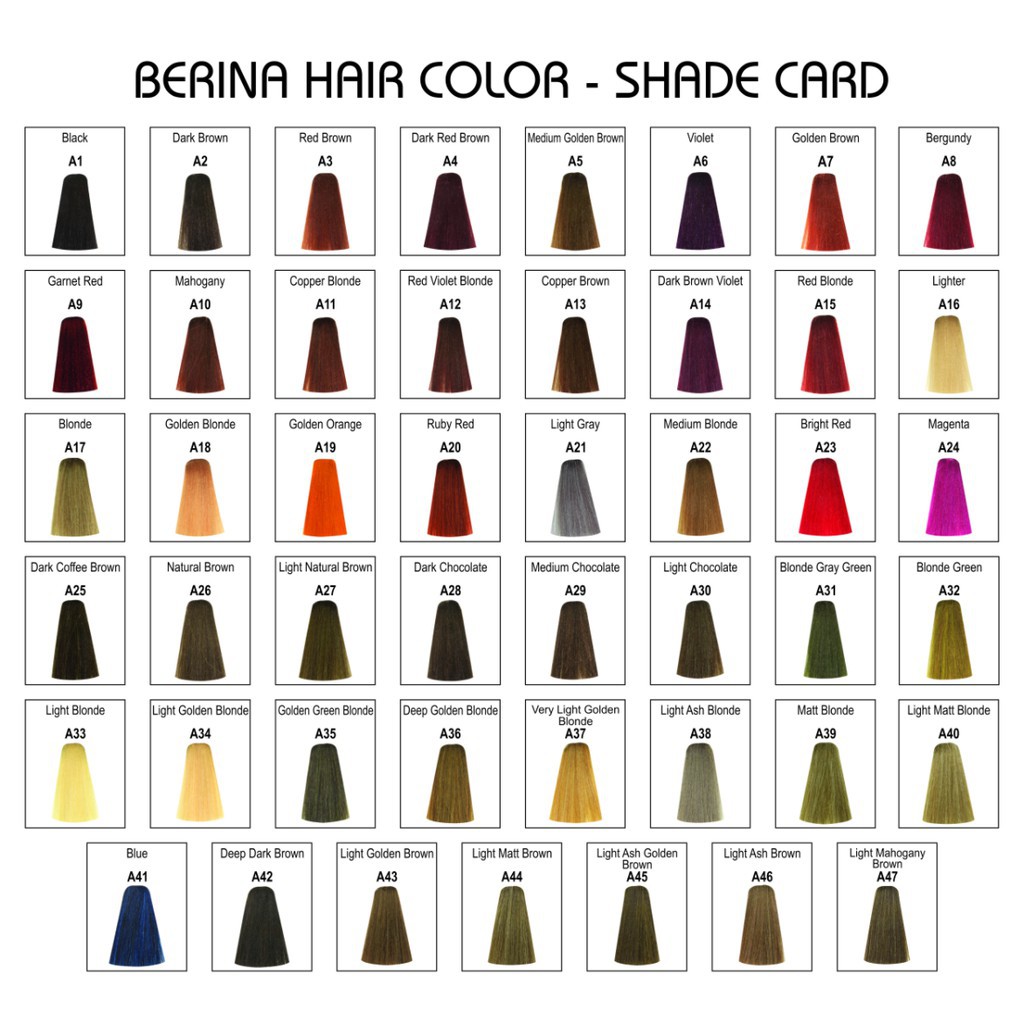 Berina hair color เบอริน่า สีย้อมผม A36 37 41 46  ขนาด 60มล.