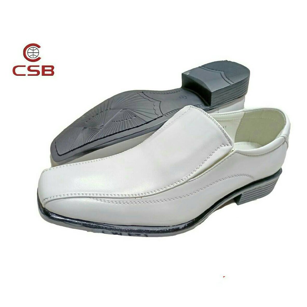 รองเท้าผู้ชาย✱◙CSB รองเท้าคัชชูหนัง CM503  สีขาว ไซส์  39-45