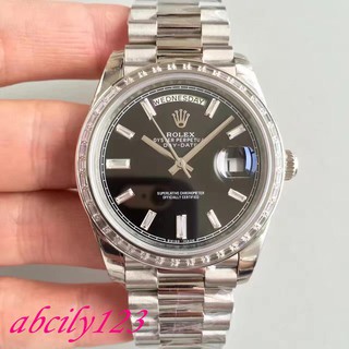 Rolex นาฬิกาไดอารี่ 116234 นาฬิกาผู้ชายหน้าปัดสีดำดูอัตโนมัติ