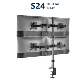 Mountain ขาตั้งจอคอม 4 จอ แบบยึดได้-เจาะได้ 17-32 นิ้ว Quad-Monitor Articulating Monitor Mount รุ่น MO66-4M - สีดำ
