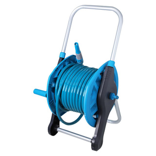 คุ้มสุดๆ!! สายยางโรล ตั้งพื้น  1/2"x25 ม. สีฟ้า GROUND-BASED HOSE REEL SPRING 1/2"X25M CYAN สินค้าคุณภาพสูง