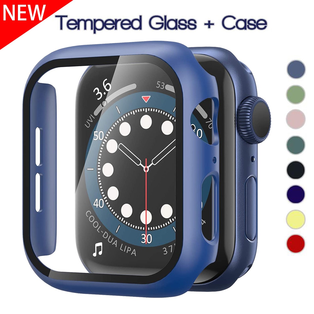 เคส Apple Watch พร้อม HD Clear Ultra-Thin Full Coverage Screen Protector สําหรับ iWatch Series 6/5/4