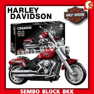 ชุดบล็อคตัวต่อ creator6009 TECHNIC ชุด Harley-Davidson Fat Boy จำนวน 1037 ชิั้น