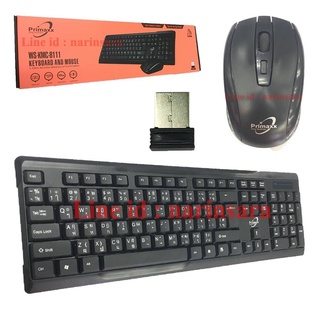 Primax WS-KMC-8111 ชุดเมาส์+คีย์บอร์ดไร้สาย ใช้งานทั่วไป MOUSE+KEYBOARD Wireless